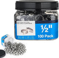 1/2 Inch PEX Cinch Clamp Rings, 100 Pack Stainless Steel Crimp Ring for PEX Pipe Tubing
