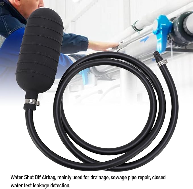 Inflatable Pipe Plug Drain Bladder Water Test Airbag Plumbing Test Balloon for Sewage Pipeline Maintenance (70mm)
