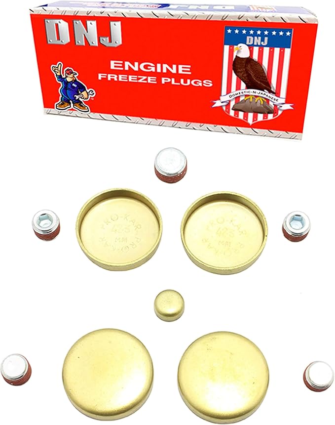 DNJ FPS328 Brass Freeze Plug Set for 1990-1997 Buick, Chevrolet, GMC, Isuzu, Oldsmobile, Pontiac Beretta, Cavalier, Century 2.2L L4 8V OHV 134cid