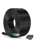UL2464 Certified 24 AWG Stranded Wire - 4-Conductor 82.02FT Flexible Low Voltage Cable with Tinned Copper Conductors | Compatible with 5V/12V/24V LED Strips, Automotive Electronics
