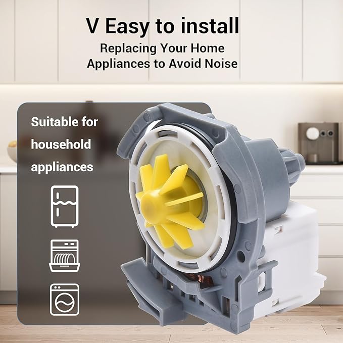 W10348269 Drain Pump Replacement Part for Whirlpool Dishwasher Pump 661662 8558995 8565839 W10084573 W10158351 - Ultra Durable Drain Pump - Silent Drain pump
