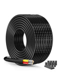 UL2464 Certified 24 AWG Stranded Wire - 3-Conductor 82.02FT Flexible Low Voltage Cable with Tinned Copper Conductors | Compatible with 5V/12V/24V LED Strips, Automotive Electronics