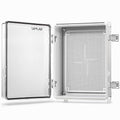 QILIPSU Outdoor WiFi Enclosure, 14.6"x10.6"x5.9" Waterproof Electrical Junction Box IP67 Clear ABS Plastic Weatherproof for Network Projects Router Control