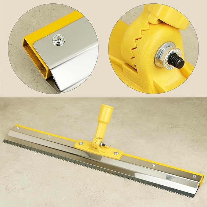 Self Leveling Tools Kit, Includes Spiked Roller, Rake Scraper, Spike Shoes, and Extension Pole for Concrete Floor and Epoxy Applications, Spiked Roller 20 inch 9 inch