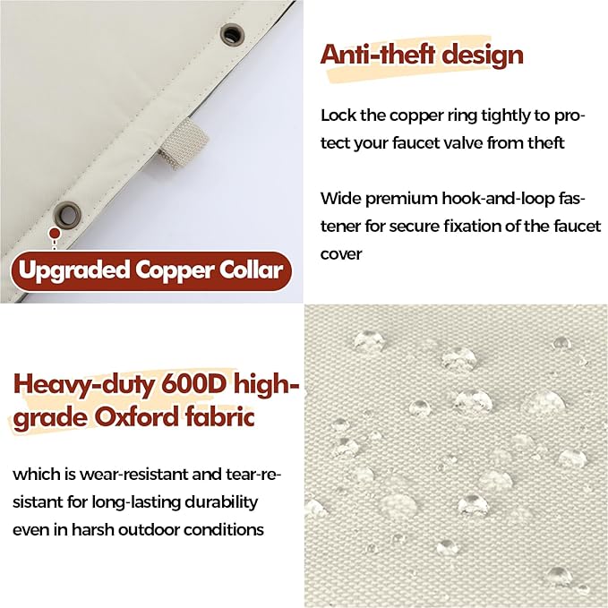 SUNICO Backflow Preventer Insulation Cover (5°F) - 5-Layer Upgrade Insulated Design Sprinkler Cover for Outside,24" W X 26" H, Backflow Insulation Cover for Sprinkler Valve ,Winter Freeze Protection