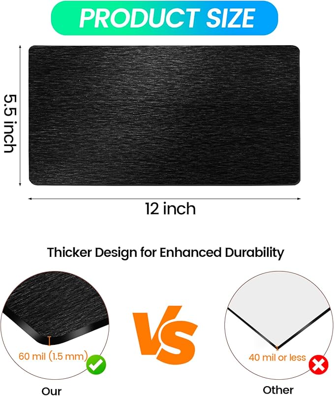 Magnetic Vent Covers, Extra Strong Magnets, Black 5.5" x 12" (3 Pack) Ultra Thick 60mil, Complete Seal, Air Vent Covers for Home Floor, Ceiling, Wall Registers, HVAC, AC, and Heater Vents