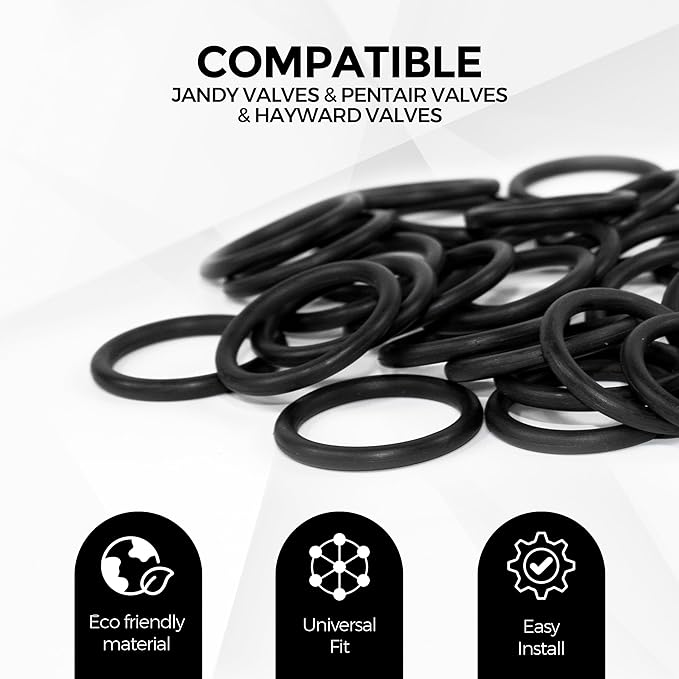 Replacement Valve Cover and Shaft O-Rings 16 Sets - Valve Cover Gasket Kit for Jandy Pentair Compool 2-Way 3-Way valves– O-515-KIT-9, 1132, 51016200, R0487100, O-158 for Hayward PSXVZ2A