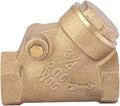 Brass Check Valve NPT 3/4 Inch Y Type One Way Non Return Valve High Pressure 1.6Mpa for Water Gas Plumbing Systems Industrial Use