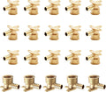 (20-Pack) PEX Fittings, Pex 1/2" x 1/2" Female Threaded NPT Drop Ear Elbow Adapter, Brass Crimp Fittings, for PEX Tubing Pipe Plumbing, ASTM F1807(PEX1807159-20Pack)