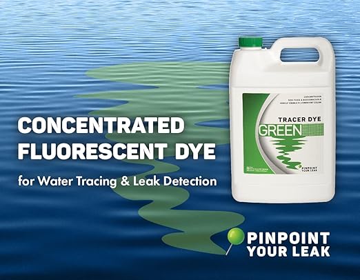 Green Tracing Dye - Highly Visible Concentrated Fluorescent Leak Detection Dye - 1 Gallon