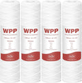 SimPure 5 Micron 10" x 2.5" String Wound Whole House Water Filter Cartridge for Well Water, Sediment Filter Replacement for Housing DB1025 AP110 (4 Pack)