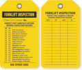 SmartSign 2 Sided Forklift Inspection Tag | 3.375" x 5.875" Plastic, Pack of 25, Made in USA
