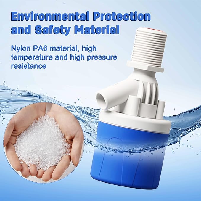 2 Pack 1/2" Water Float Valve Inside Type, 1/2 Inch Top Inlet Automatic Water Level Control Valve Uesd for Water Tank, Swimming Pools, Livestock Tanks, Aquaculture, Aquariums