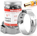 Newdeli 70pcs 1 inch Pex Crimp Rings Stainless Steel PEX Clamps Single Ear Hose Clamps Pex Fittings Cinch Pinch Clamp for Pipe Tubing Plumbing