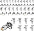 50-Pack Foskan CPVC Angle Stop Valve,1/4 Turn Shut off Valve 1/2" CPVC x 3/8" OD,Chrome Plated Brass