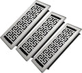 Floor Register 4x14 Inches - 3 Pack Heavy Duty Walkable Steel Floor Vents Easy Adjust Air Supply Lever Decorative Floor Vent Covers for Home Floor/Room/Sidewalk