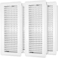 Floor Register 4x14-4 Pack Vent Covers for Home Floor Heavy Duty Steel Walkable Easy Adjust Air Supply Lever Cover for Sidewall, White