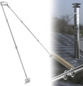 10" Extended Retractable Roof Chimney Stove Pipe Fixing Bracket, L/98", Compatible with 10" Diameter Chimney Pipe, Ensures Chimney Stability and Prevents Sway or Collapse, Silver