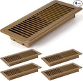 Retisee 4x12 Inches Floor Vent Covers Heavy Duty Floor Register Easy Installation Metal Heat Vent Covers with Rust Proof Finish for Home(Brown,4 Pcs)