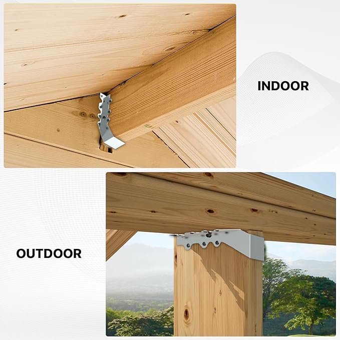 25 pcs 2x8 Joist Hanger,LU28 20 Gauge Double Shear Face Mount Joist Hanger,Hurricane Ties for Rafters Tie Brackets Great for Floor Deck and Ceiling Joists