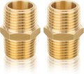 100-PCs HeSun Brass Hex Nipple Pipe Fitting, 1/2" NPT Male x 1/2" NPT Male Nipple Pipe Adapter(NPT013-100)