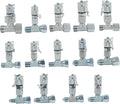 SINOCMP 14Pcs Tee Fittings Hydrulic Presure Test Connector Set Coupling for Construction Machinery Excavator