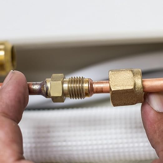 PATIKIL 5/32" Brass Compression Fittings,100Pcs Compression Insert Tube Fitting for Connecting Air, Fuel, Water, Oil and Inert Gases Lines