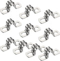 10Pcs 5/8 Inch (16mm) Heavy Duty U-Tube Strap Clamp- 2 Hole,Stainless Steel-304 U Bracket Pipe Strap Clamp Hanger Tube Tension Clips ID 5/8 Inch-new