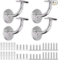Stair Railing Bracket, 4 Pack Stainless Steel 316 Wall Mount Handrail Bracket Stair Railing for 1-7/8 inch (48.3mm) Pipe, Brush Finish