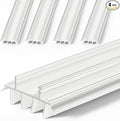 Replacement Door Bottom with Vinyl Fins 36" Long 1 3/4" Wide Threshold Seal Bottom of Door Weatherstrip Kerf Weather Stripping for 7/8" Between Barbs(4 Pcs,White)
