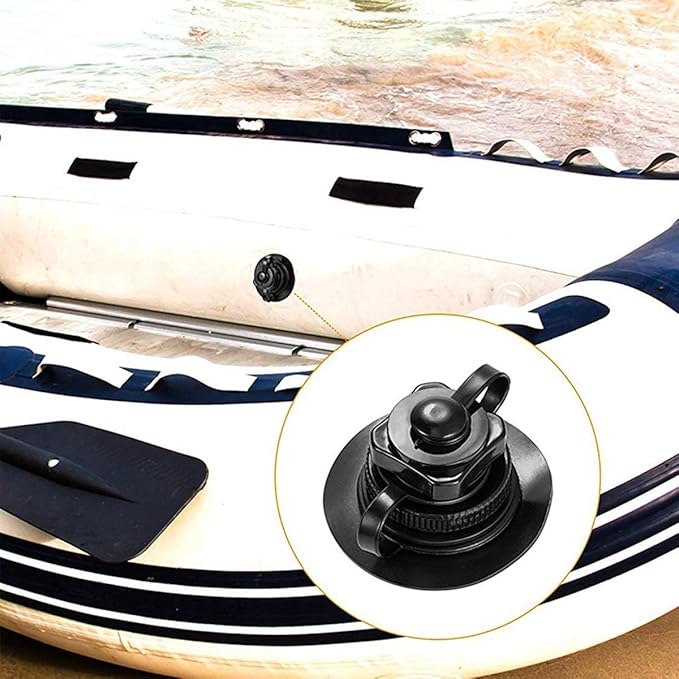 4 Pcs Inflatable Boat Air Valve, Replacement Inflatable Boat Valve Plug, One-Way Air Valve for Inflatable Boat, raft, Rubber Dinghy, etc