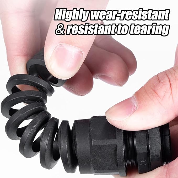 Cable Glands PG11 Nylon Cable Gland Waterproof joints with Strain Relief for 5mm-10mm Dia Wire, 10Pcs Suitable for Various Electrical