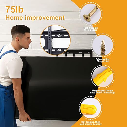 Drywall Anchors and Screws Assortment Kit，510Pcs Wall Hanging Kit with Anchors and Screws, Wall Anchors for Drywall,Anchors Wall Hanging Kit 6 Sizes Picture Hangers,Picture Hanging Kit for Decor Art