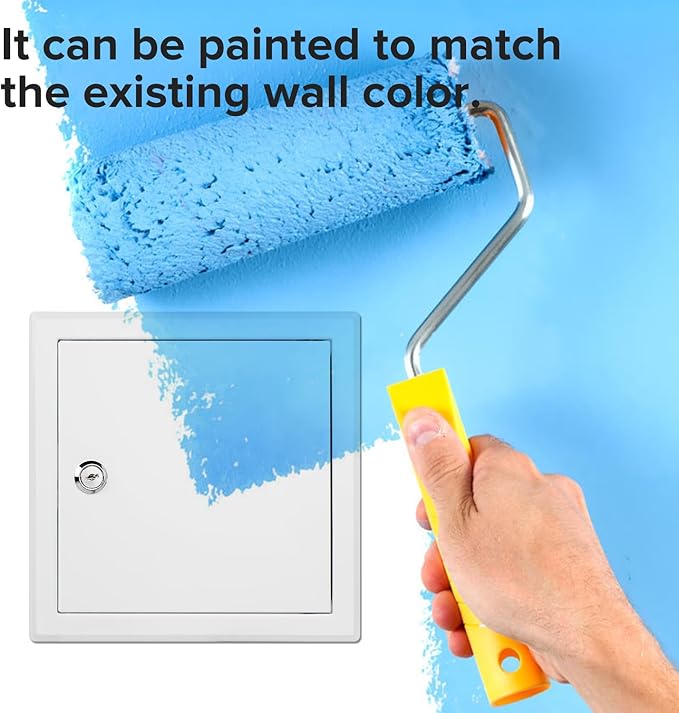 Donext Access Panel for Drywall/Ceiling, Wall Hole Cover with Lock and Keys, 8"x8" Metal Access Door, Concealed Service Door for Electrical and Plumbing