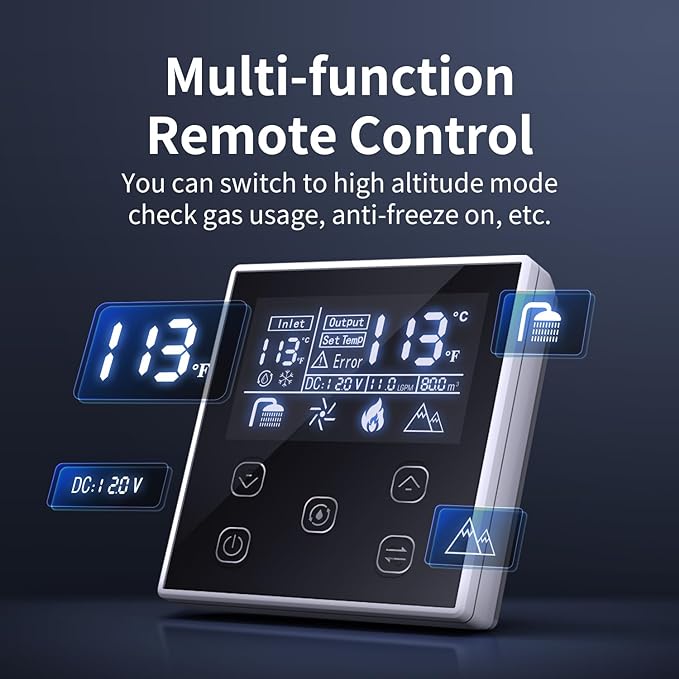 Ranein 65,000 BTU Tankless RV Water Heater with Zero Cold Water Start, 12V On-Demand Hot Water System, Fast Heating for Camper, Trailer and Motorhome, Outdoor Shower Ready