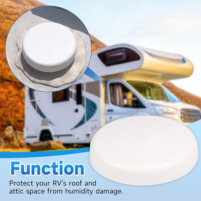 unrulysoul RV Roof Mushroom Vent Cap Plumbing Vent Water Guard for Keystone 5th Wheel RVs Travel Trailers, 2pcs