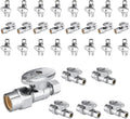 30-Pack Foskan Straight Shut off Valve,1/4 Turn Straight Stop Valve 1/2"CPVC x 3/8"OD,Chrome Plated Brass