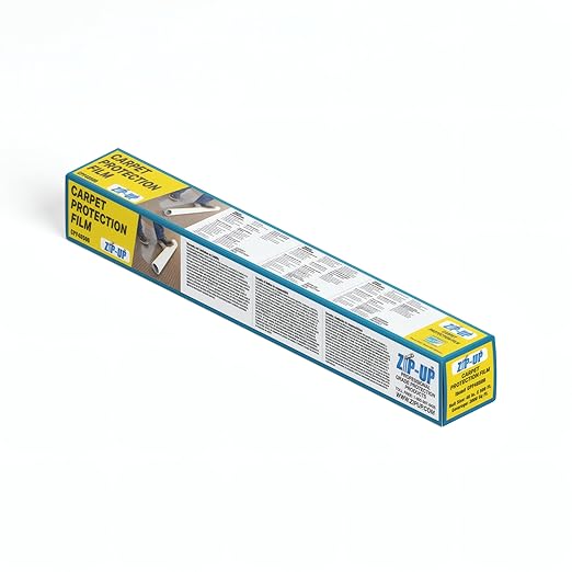 ZIP-UP Carpet Protection Film - 36" x 500' Floor and Surface Shield with Self Adhesive Backing & Easy Installation - CPF36500