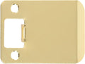 Round Corner Extended Lip Strike Plate, 2-1/4" x 2-1/2", (3" Overall Length), Polished Brass by Stone Harbor Hardware