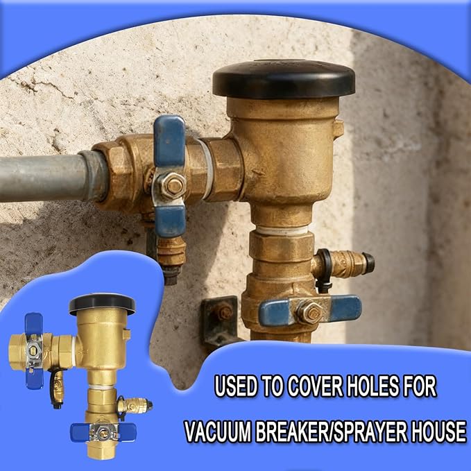 1" 720a Pressure Vacuum Breaker Assembly Heavy-Duty Brass Backflow Preventer Valve Replacement Max 400 Psi Anti-Siphon Protection For Irrigation Lawn Sprinkler Systems