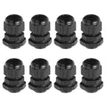 MECCANIXITY 8 Pcs PG9 Cable Gland, 4-8mm Wire Hole Strain Relief Joint for Cable Fixing, Wiring, Repairing, Gland Replacement, Electrical Appliances, White