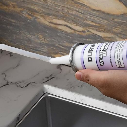 All-Weather Sealant Waterproof Caulking Seal, Caulking Sealant for Kitchen, Bathroom, Marine, Door and More, Clear 4-Pack