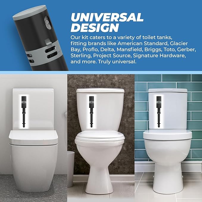 Ravine High Performance Universal Toilet Fill Valve Replacement Kit - Quiet & Fast Fill - Easy Install Toilet Fill Valve Replacement - Fill Valve for Toilet Tank - Toilet Float Replacement Kit