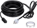 MECCANIXITY 30FT Self Regulating Roof Heat Cable,8W/Ft 120V Electric Plugs 3 Prong Heat Tape for Roof and Gutters Snow De-Icing Heater Cable Pipe Freeze Protection