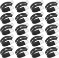 20-Pack Cable Clamps, 1-1/32 Inch/ 26 mm 304 Stainless Steel Rubber Cushioned Insulated Cable Clamp R Shape Metal Holder for Tube/Wire/Pipe/Loop Installation