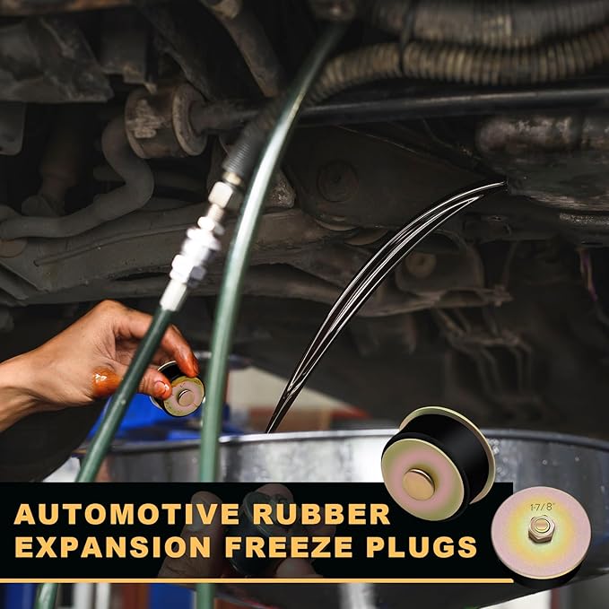 Siptenk 1-7/8" Freeze Rubber Expansion Plug 3 pcs, Automotive Rubber Expandable Freeze Plugs for Engine