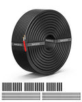 NAOEVO 12 Gauge Wire 2 Conductor Electrical Wire, 12 AWG Stranded PVC Cord, 12V Low Voltage/Tinned Copper/Flexible Cable for Automotive Wiring, Lamp Cord, Marine Cable (50FT)