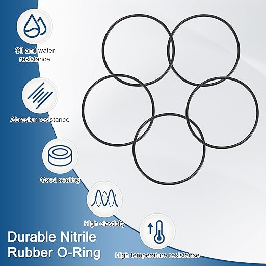 20-Pcak Nitrile Rubber O-Rings, 46mm ID, 50mm OD, 2mm Width, Metric Sealing Washer Gasket for Automotive Machine Plumbing/Faucet/Air or Gas Connections, Resists Oil and Heat