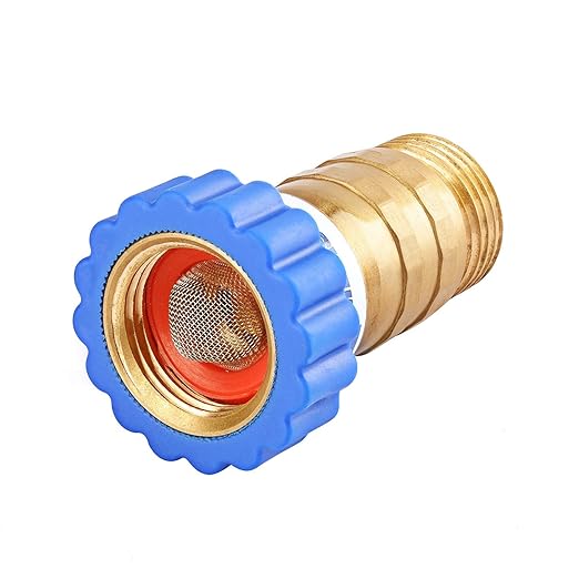 MEASUREMAN Lead-Free Brass, Water Pressure Regulator, Pressure Reducer for Camper, Trailer, RV, Garden, Plumbing System, 40-50 psi, 3/4"Hose
