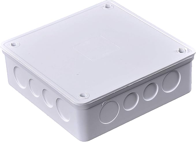 Co. 6" x 6" x 3" PVC Plastic Junction Conduit Box with 3/4" & 1" Pre molded Holes